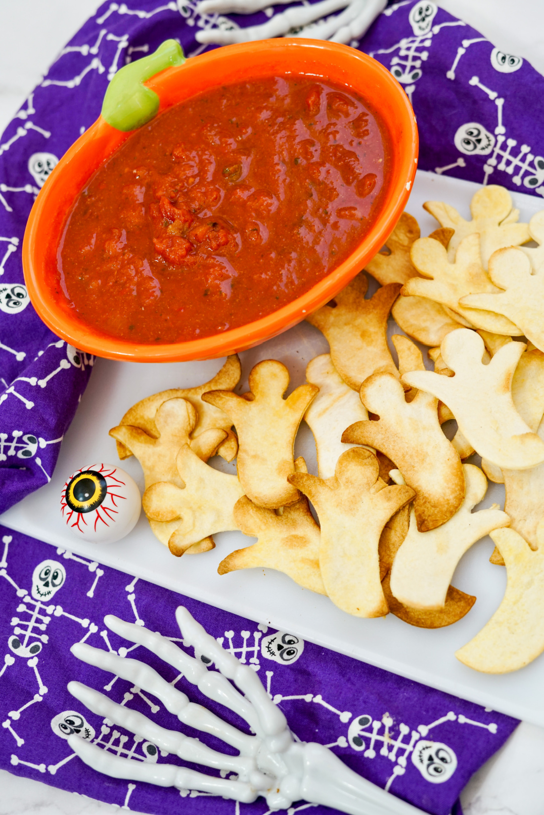 Halloween Air Fryer Tortilla Chips