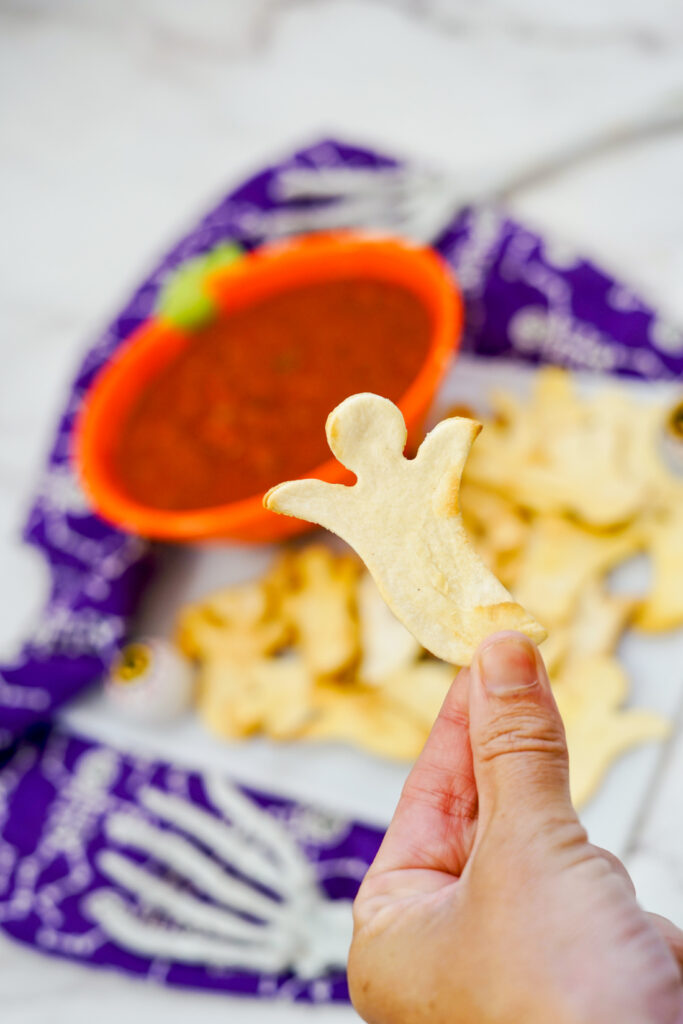Halloween Air Fryer Tortilla Chips