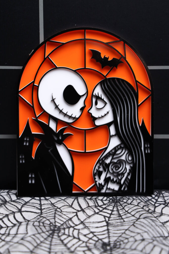 Jack and Sally Stained Glass Craft